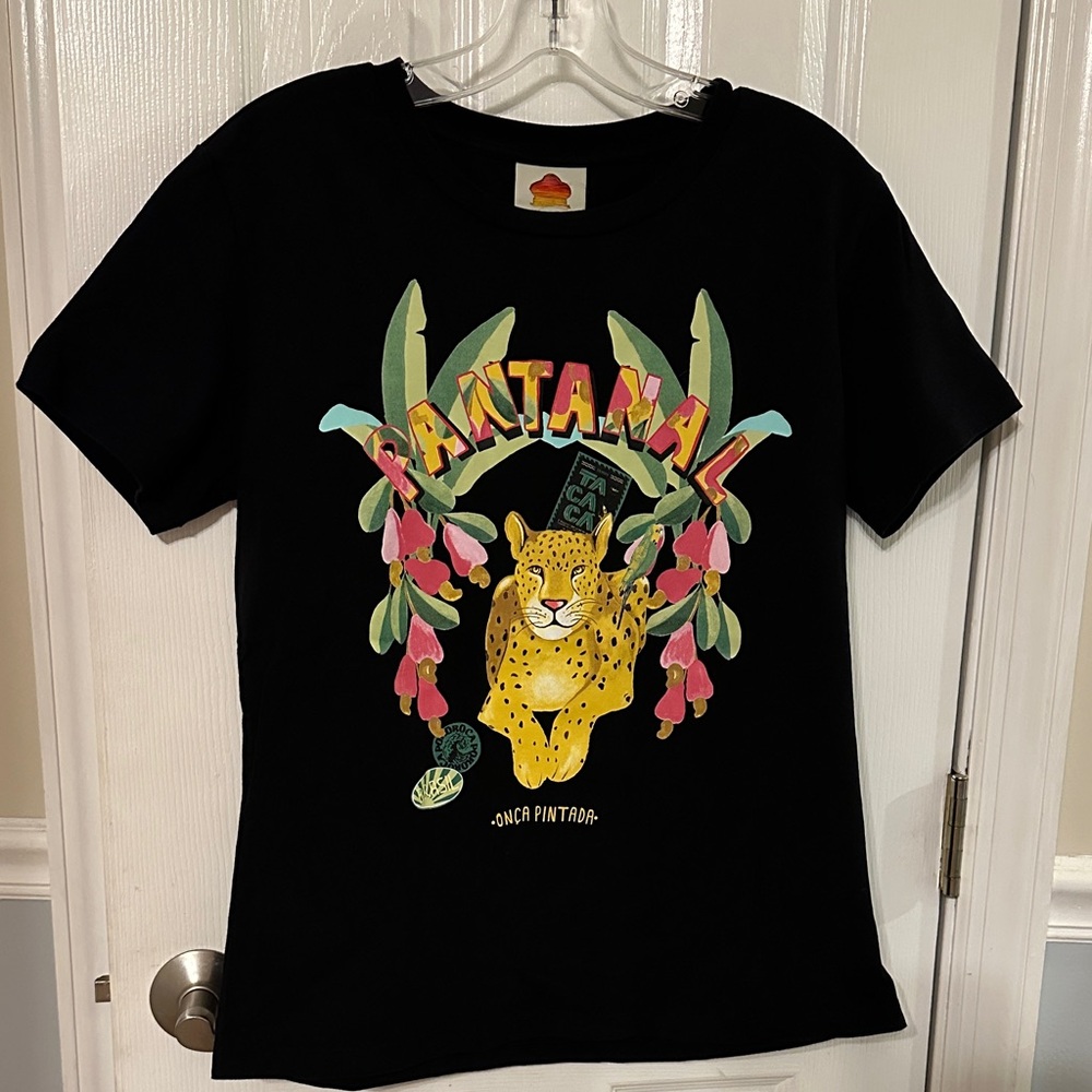 Farm Rio Graphic T-Shirt with Jaguar Design